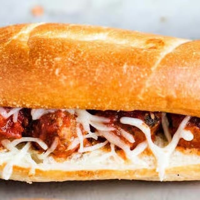 Meatball Parmigiana Sub.