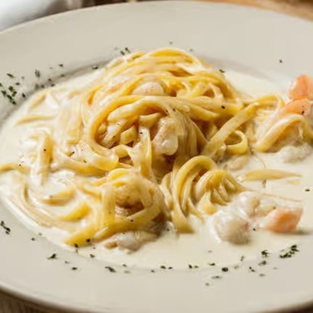 Shrimp Fettuccine Alfredo.