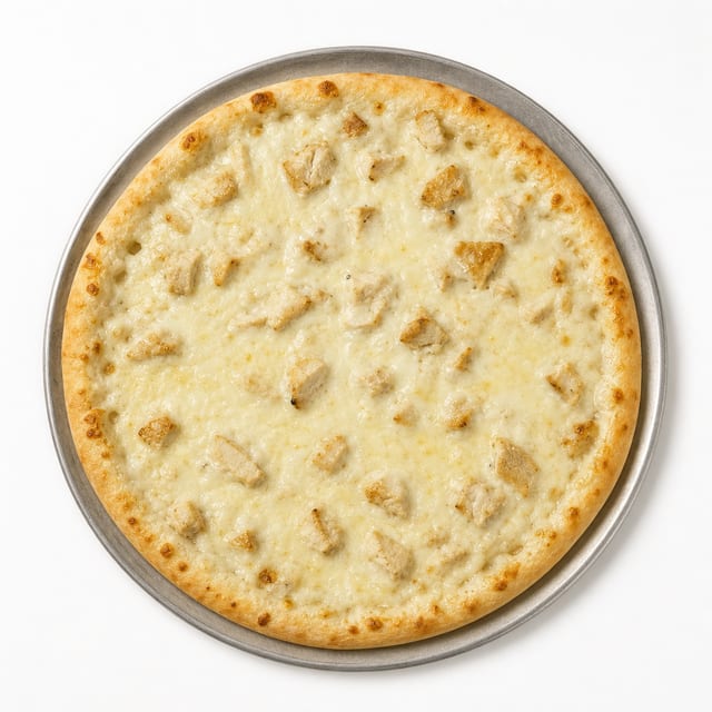 Chicken Alfredo Pizza.