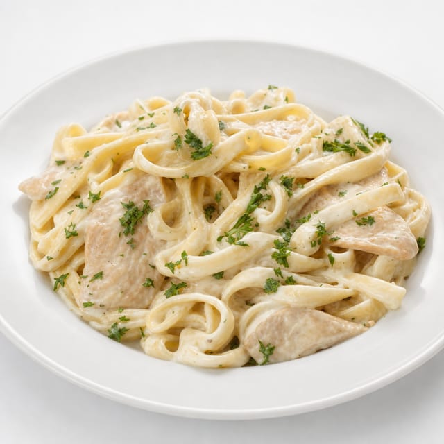 Chicken Fettuccine Alfredo.