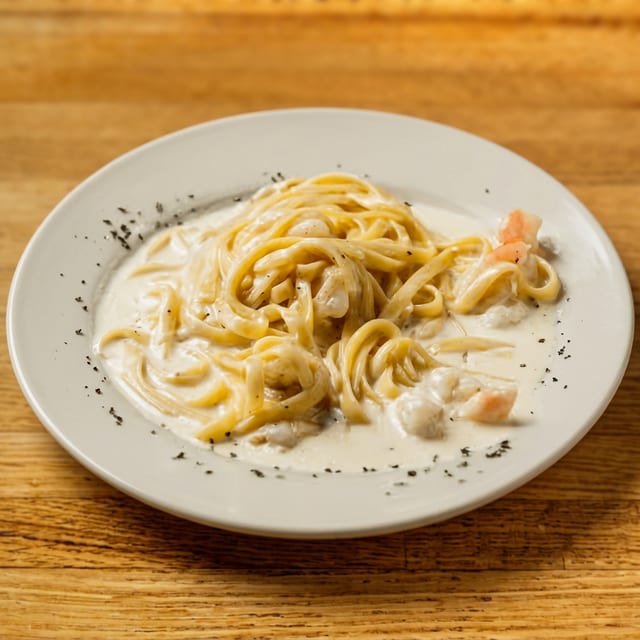 Shrimp Fettuccine Alfredo.