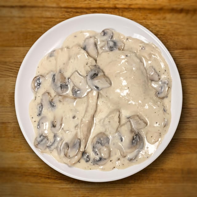 Chicken Cremora Mushrooms.