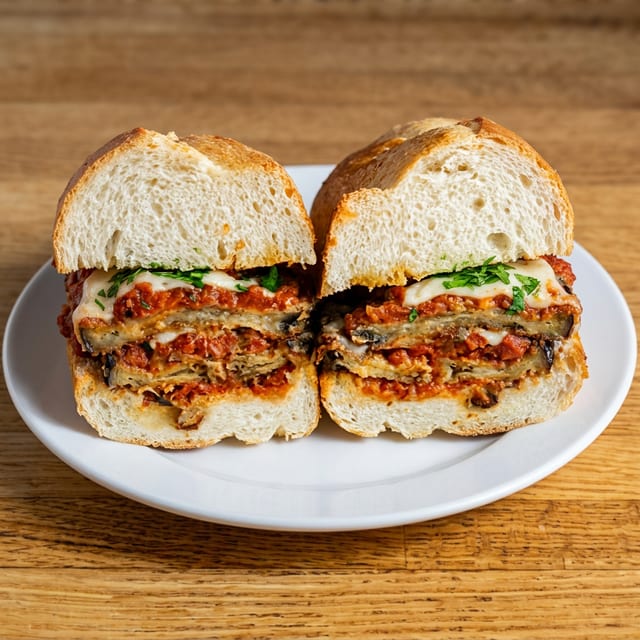 Eggplant Parmigiana Sub.