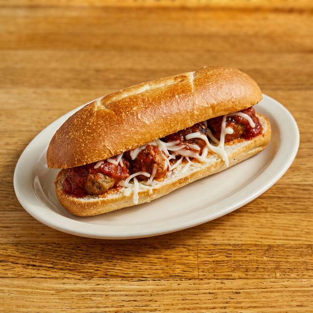 Meatball Parmigiana Sub.